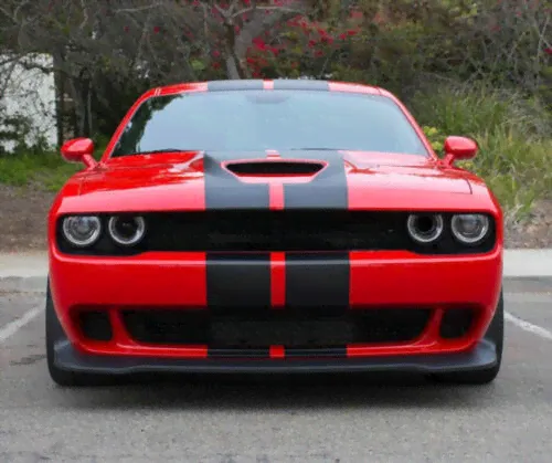 For Dodge Challenger Racing Stripes Car Sticker Kit Hood Roof Rear Bumper Decals-0
