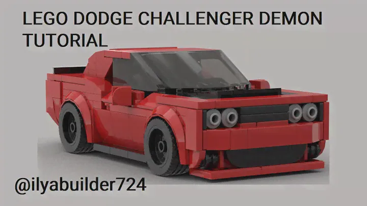 LEGO Dodge Challenger Demon Speed Champions MOC Tutorial
