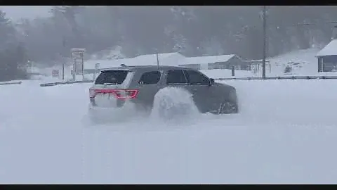 2018 Dodge Durango GT 3.6L V6 AWD in 16 inches of fluff snow.