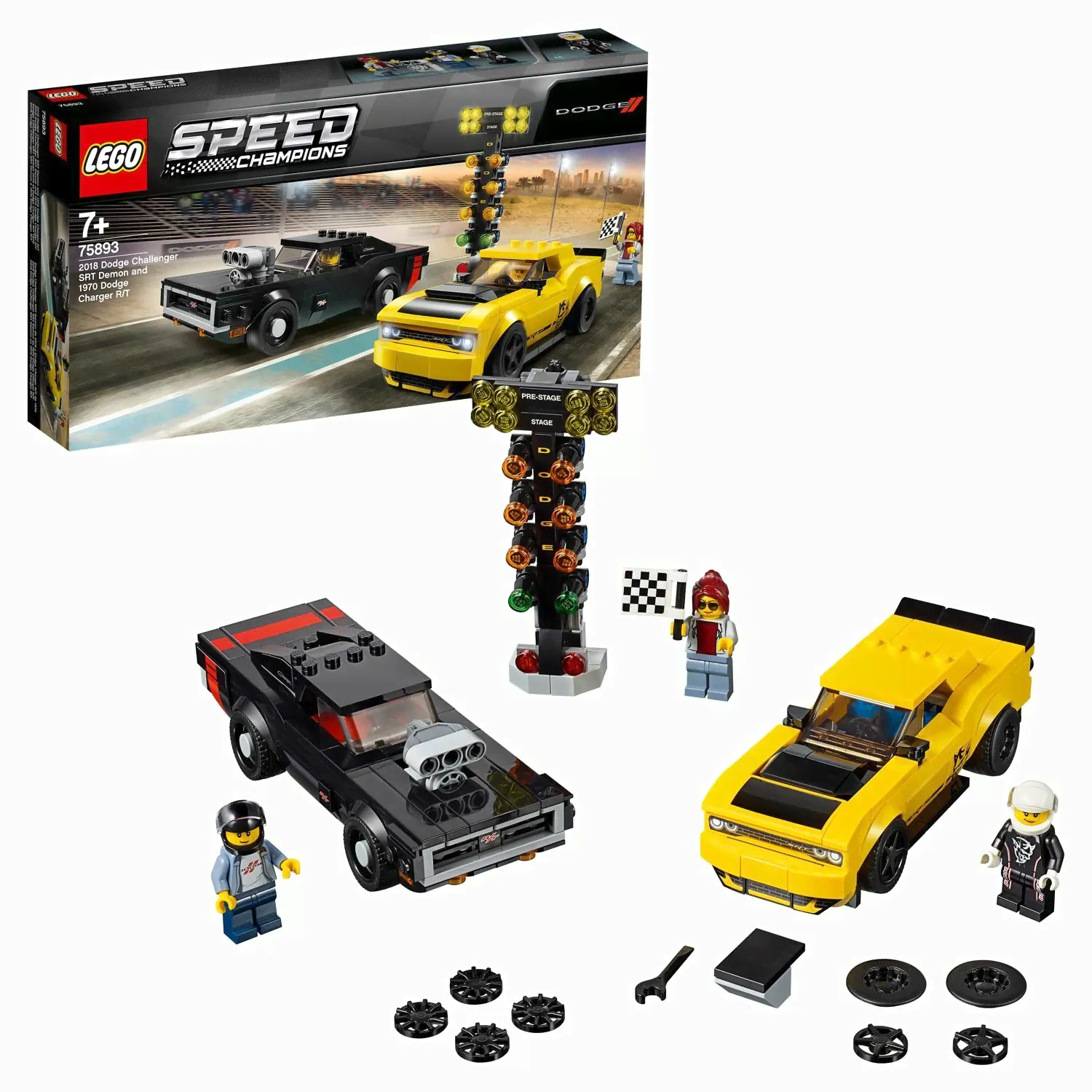 Конструктор LEGO Speed Champions 75893 Автомобили 2018 Dodge Challenger SRT Demon+1970 Dodge Charger R/T-0
